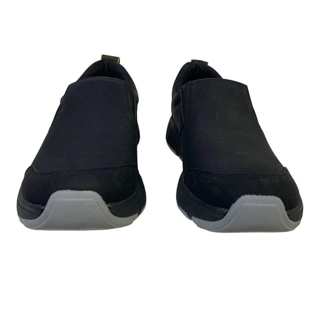 Gerry Mens Size 9 Black Faux Leather Slide On Moc II Comfort Sneakers Shoes